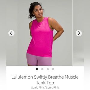Lululemon Relaxed Swiftly Tank- sonic pink